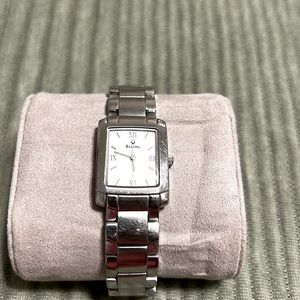 Bulova Stainless Steel, Silver Women’s Watch.
